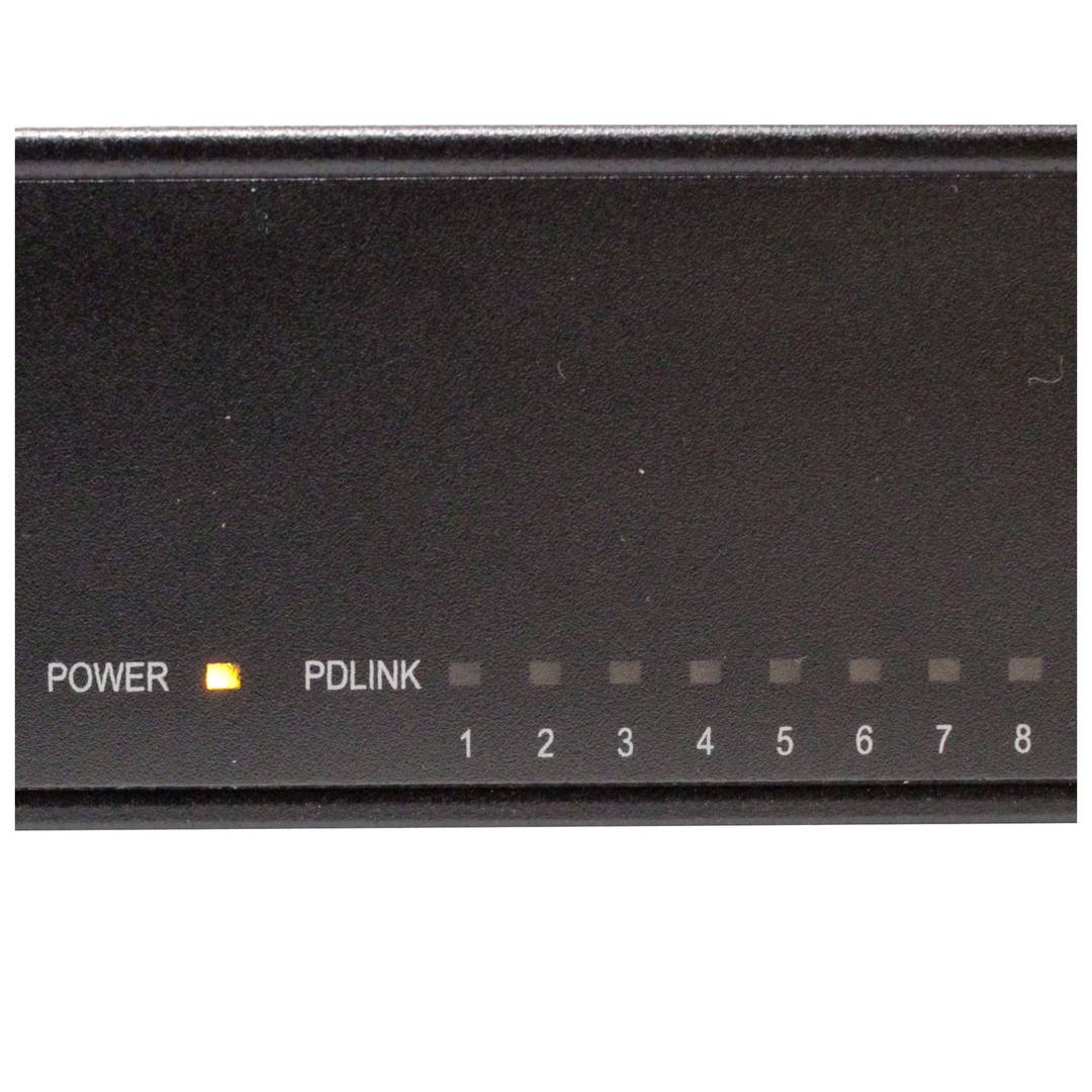 Hub PoE Injector Hub IEEE802.3af 10/100 Mbps 8-portowy stojak 19