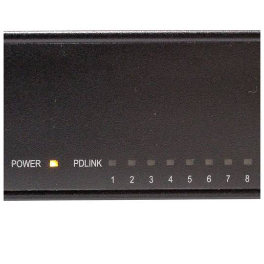 Hub PoE Injector Hub IEEE802.3af 10/100 Mbps 8-portowy stojak 19