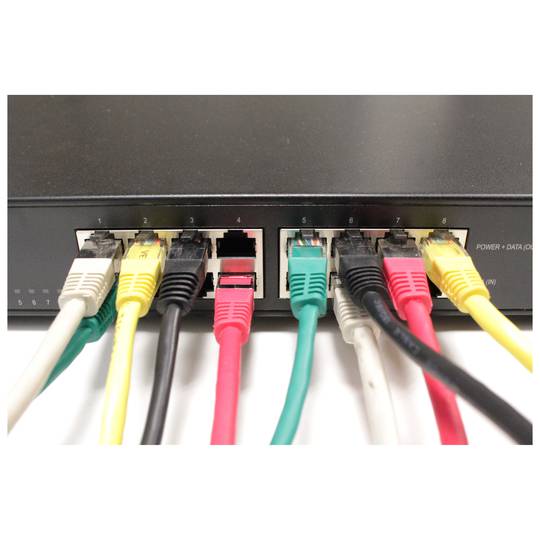 Hub PoE Injector Hub IEEE802.3af 10/100 Mbps 8-portowy stojak 19