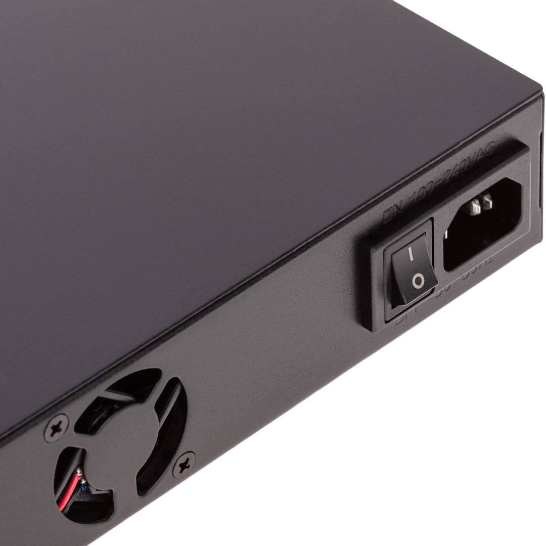 PoE Inyector Hub IEEE802.3af 10/100 Mbps 16-Port Rack 19