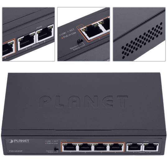 IEEE 802.3af PoE Switch 10/100Mbps RACK10 (+4 4UTP PoE)