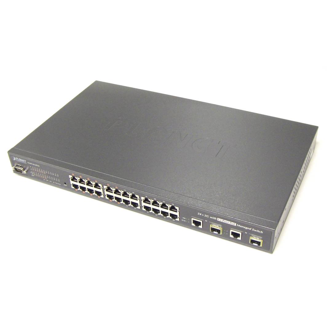 Switch PoE 10 / 100Mbps IEEE802.3af WEB RACK19 (12UTP + 12PoE + 2SFP)