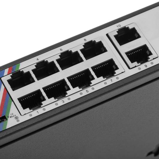 Switch PoE 10/100Mbps IEEE802.3af/at 2 puertos UTP y 8 puertos PoE
