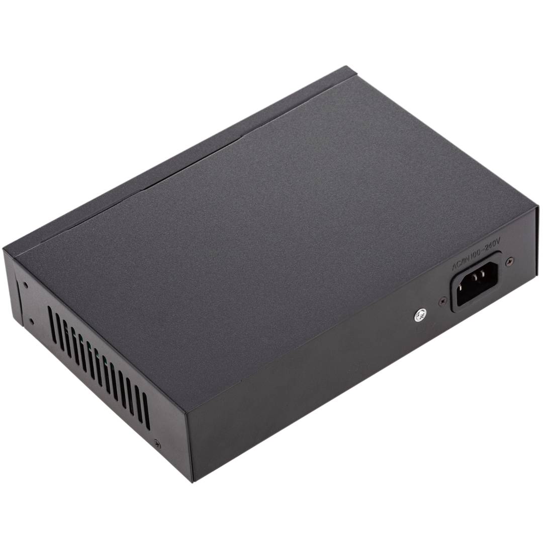 Switch PoE 10/100Mbps IEEE802.3af/at com 2 portas UTP e 4 portas PoE