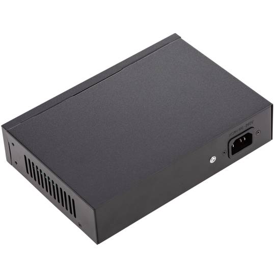 Switch PoE 10/100Mbps IEEE802.3af/at com 2 portas UTP e 4 portas PoE