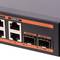 Switch PoE de rede de 10/100/1000 Mbps IEEE802.3af/at para rack de 19