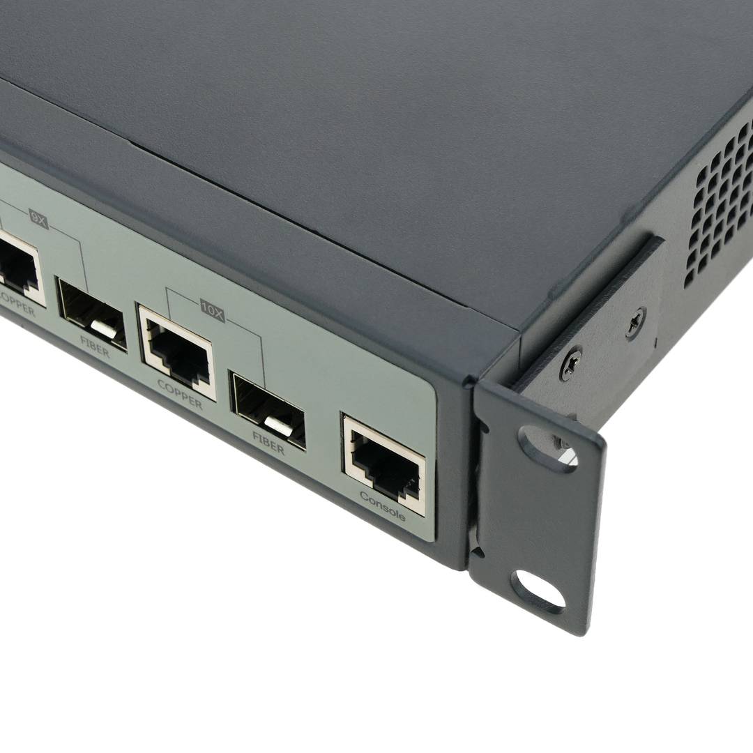 PoE-Switch 10 / 100Mbps IEEE802.3af / at RACK19 (8PoE + 2SFP)