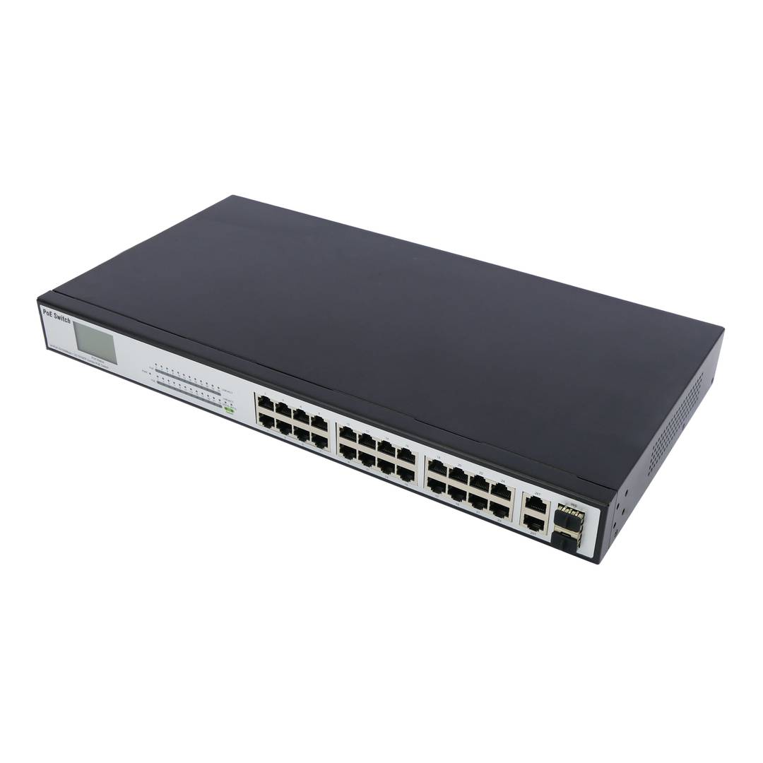 IEEE 802.3af/at PoE Switch 10/100Mbps WEB Rack19 (24PoE 2 SFP)
