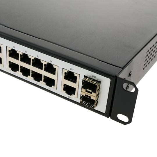 IEEE 802.3af/at PoE Switch 10/100Mbps WEB Rack19 (24PoE 2 SFP)