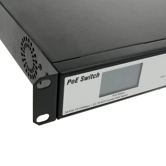 IEEE 802.3af/at PoE Switch 10/100Mbps WEB Rack19 (24PoE 2 SFP)