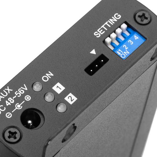 Passieve extender lange afstand IP / PoE over coax 800m