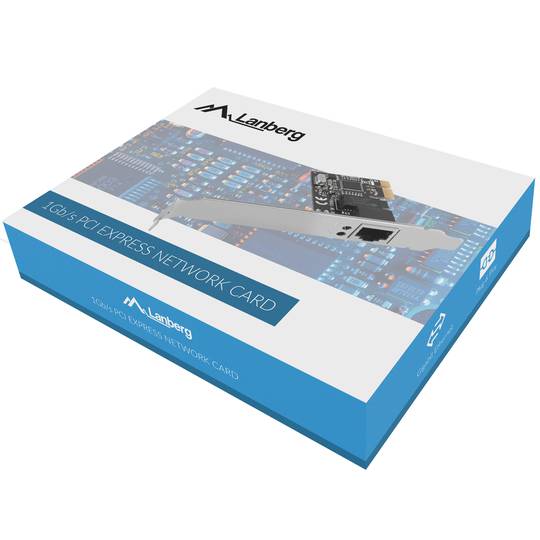 Lanberg PCE-1GB-201 1000 Mbit/s placa de rede com fio interna PCI Express cor preta