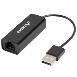 Kabel adaptera sieciowego 10/100 Mbps USB typ A męski na RJ45 żeński 15 cm Lanberg