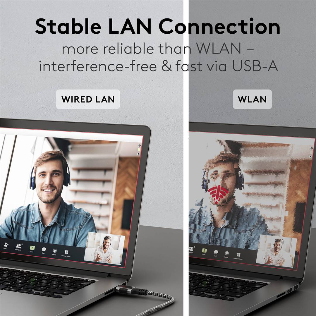 Ethernet network cable USB-A 3.0 to RJ45 2 m