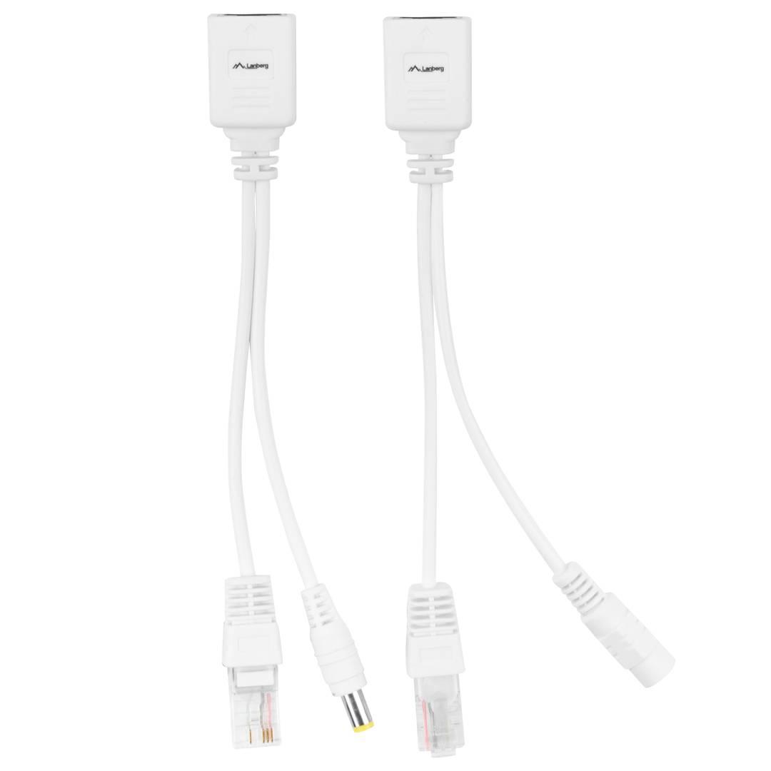 Lanberg AD-POE-0015-W 15 cm zestaw pasywnego adaptera wtryskiwacza POE UTP