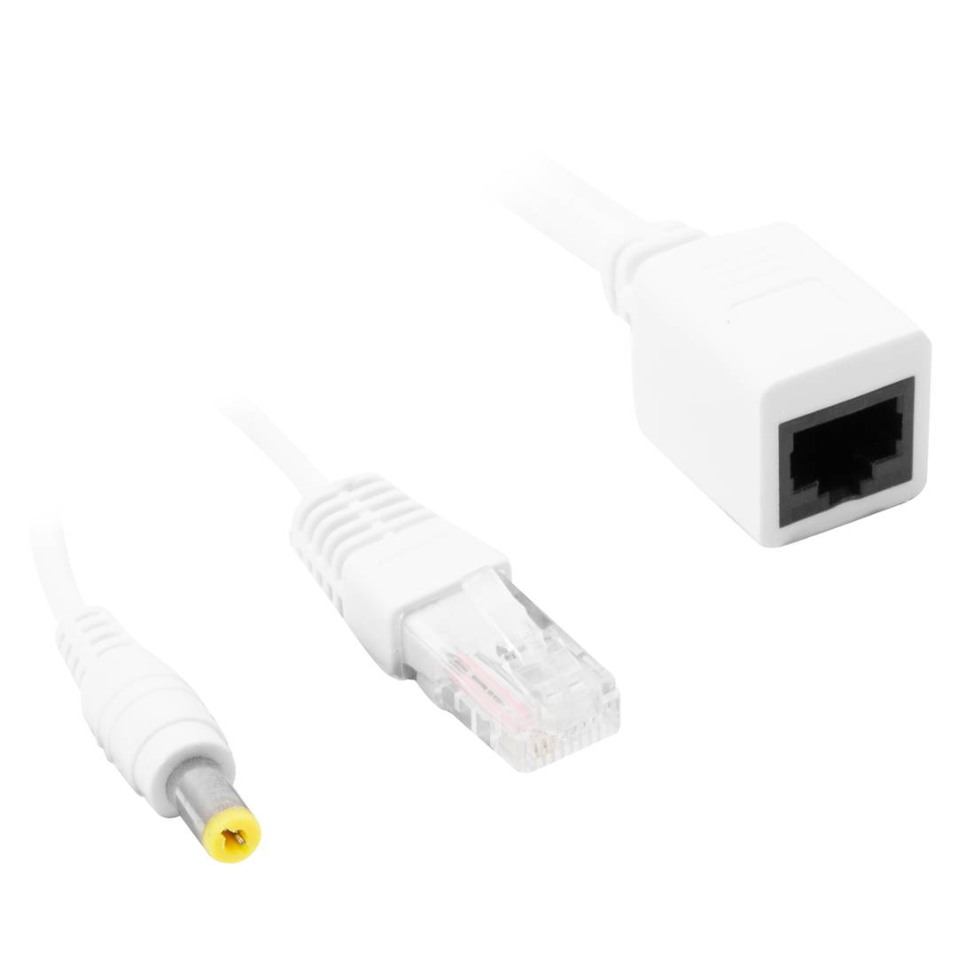 Lanberg AD-POE-0015-W 15 cm zestaw pasywnego adaptera wtryskiwacza POE UTP