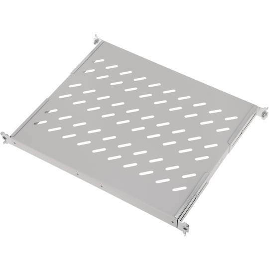 Adjustable fixed rack tray 1U 370mm white