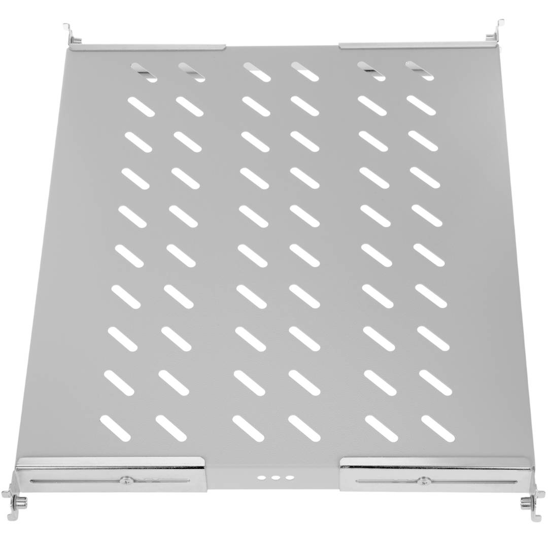 Adjustable fixed rack tray 1U 370mm white