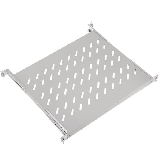 Adjustable fixed rack tray 1U 370mm white