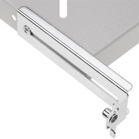 Adjustable fixed rack tray 1U 370mm white