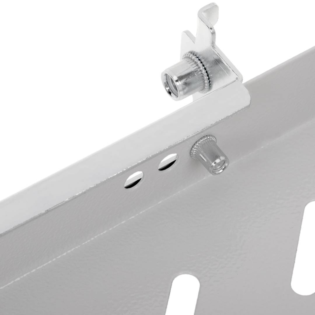 Adjustable fixed rack tray 1U 370mm white