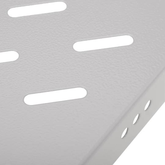 Adjustable fixed rack tray 1U 370mm white