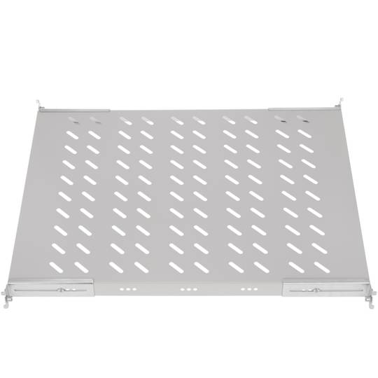 Verstellbares festes Rack Fach 1 HE 570 mm weiß