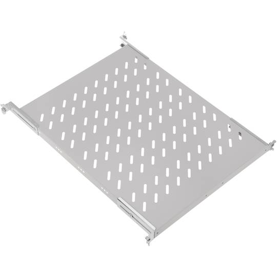 Verstellbares festes Rack Fach 1 HE 570 mm weiß