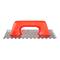 RUBI 28cm 10x10 serrated rectangular closed plastic handle steel trowel