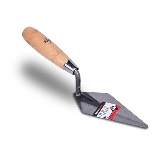 Paleta baja de acero con mango de madera para obra de 140 mm de RUBI