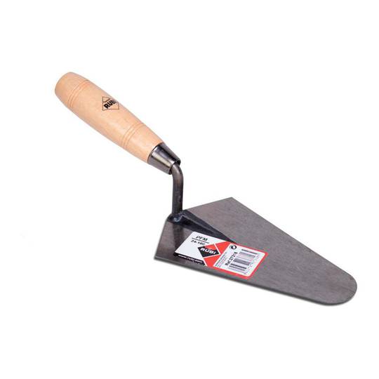 Espátula baixa de aço com cabo de madeira para obras, 160 mm da RUBI