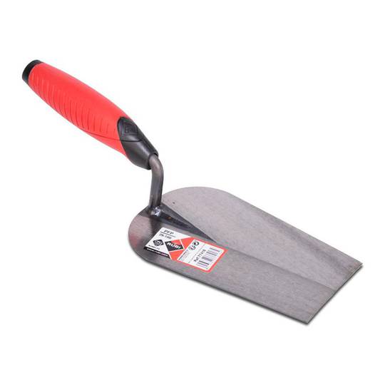 Espátula de aço com ponta quadrada e cabo de borracha 180 mm RUBI
