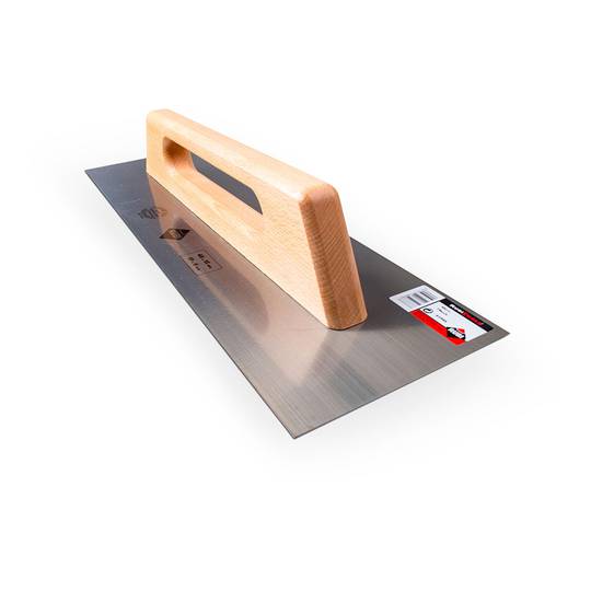 Steel trowel with closed rectangular wooden handle 48x15cm by RUBI ...