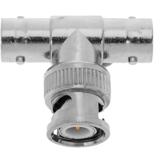 1 BNC T-conector BNC macho para 2 fêmeas