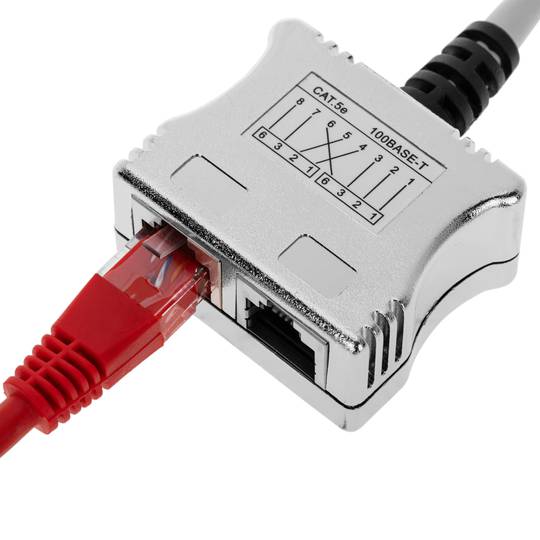 Duplicador RJ45 FTP Cat.5e T-MOD (1 RJ45 mascle a 2 RJ45 femella)