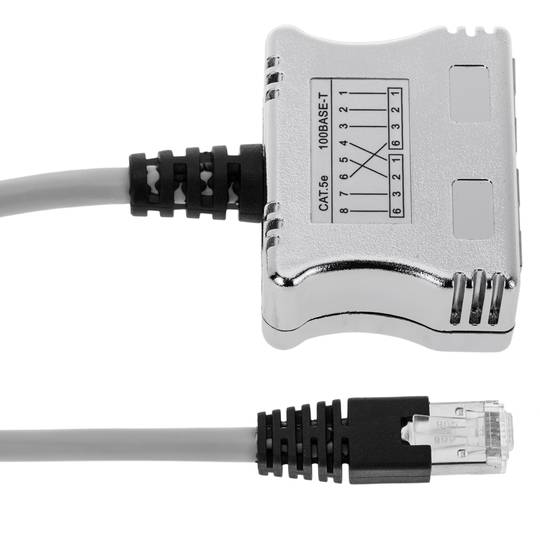 Duplicador RJ45 FTP Cat.5e T-MOD (1 RJ45 mascle a 2 RJ45 femella)