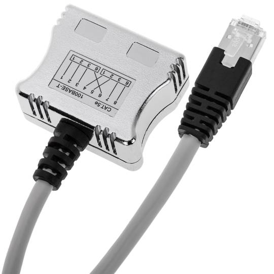 Duplicador RJ45 FTP Cat.5e T-MOD (1 RJ45 mascle a 2 RJ45 femella)