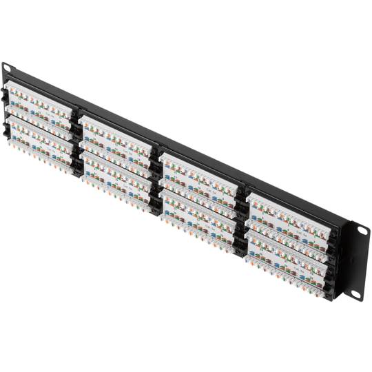 Panneau de brassage 48 RJ45 Cat.5e UTP 2U noir