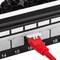 Patchfeld 24 Anschlüsse RJ45 Cat.6 UTP 1U mit Kamm