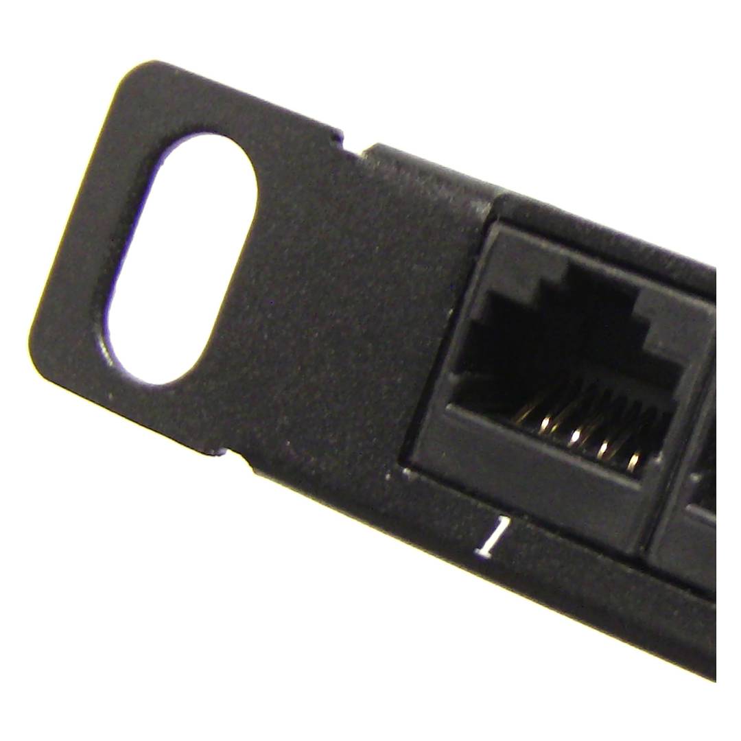 Patch Panel UTP 24 RJ45 Cat.5e black 0.5U