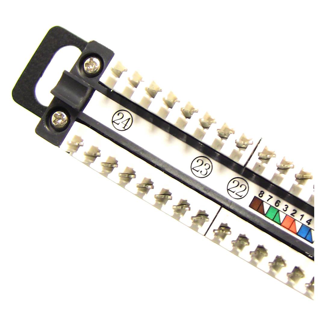 Patch Panel UTP 24 RJ45 Cat.5e black 0.5U