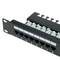 Patch panell de 24 RJ45 Cat.5e UTP 1U negre amb organitzador de cables per a armari rack