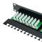 Patch panell de 24 RJ45 Cat.5e UTP 1U negre amb organitzador de cables per a armari rack