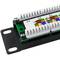 Patch panel de 24 RJ45 Cat.5e UTP 1U negro
