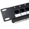 Patch panel de 24 RJ45 Cat.5e UTP 1U negro