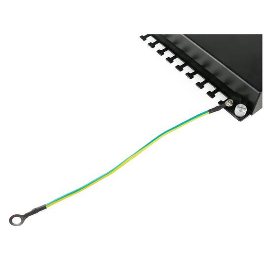 Patch panel 1U 24 RJ45 Cat.5e FTP black