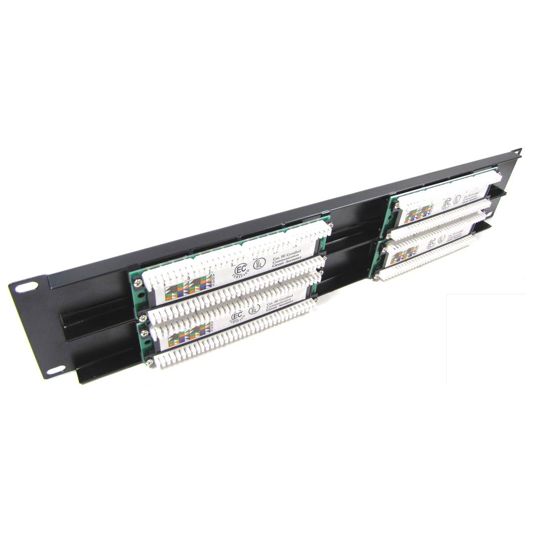 Patch panel de 32 RJ45 Cat.5e UTP 2U negro