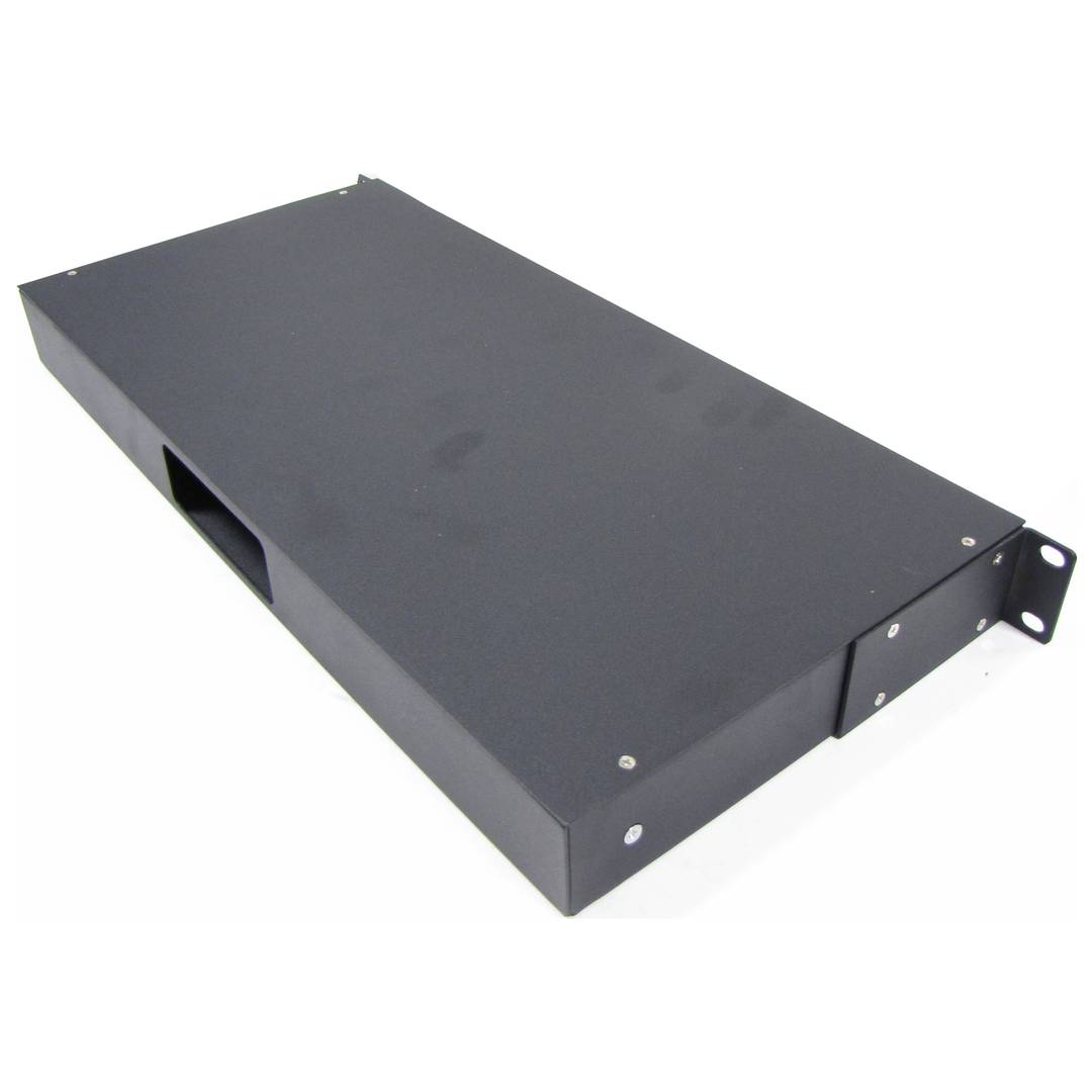 Painel de remendo de 1U 24 RJ45 UTP Cat.5e preto na gaveta removível