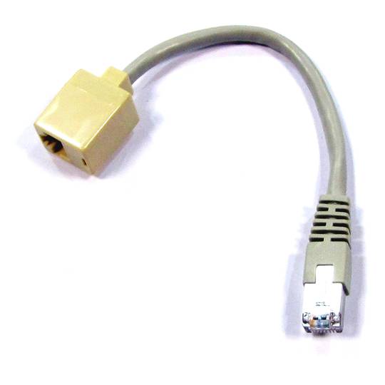 FTP-adapter Cat.5e RJ45 mannelijk naar RJ45 vrouwelijk gekruist 15cm