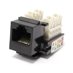 Keystone RJ45 fêmea para TB110 Cat.5e UTP preto